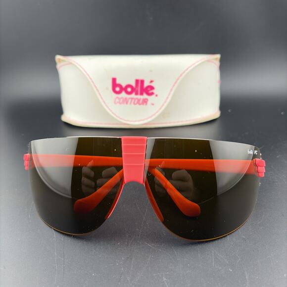 Bollé Other - Vintage BOLLE "CONTOUR" sunglasses - France 80's - Black/Pink - Large w Case